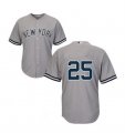 New York Yankees #25 Gleyber Torres Gray Cool Base Replica Jersey