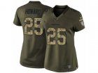 Women Nike Miami Dolphins #25 Xavien Howard Limited Green Salute to Service NFL Jersey