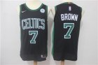 Celtics #7 Jaylen Brown Black Nike Authentic Jersey