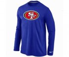 Nike San Francisco 49ers Logo Long Sleeve T-Shirt Blue