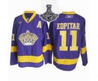 nhl jerseys los angeles kings #11 kopitar purple[2014 Stanley cup champions][patch A]