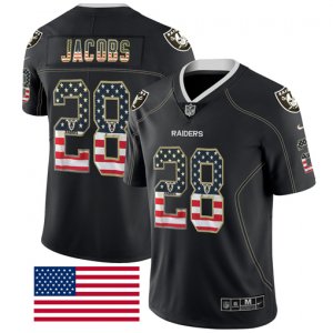 Nike Raiders #28 Josh Jacobs Black USA Flash Fashion Limited Jersey