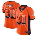 Nike Broncos #30 Phillip Lindsay Orange Drift Fashion Limited Jersey