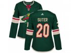 Women Adidas Minnesota Wild #20 Ryan Suter Green Home Authentic Stitched NHL Jersey