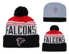 Falcons Team Logo Black Cuffed Pom Knit Hat YD