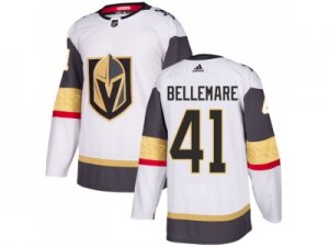 Men Adidas Vegas Golden Knights #41 Pierre-Edouard Bellemare Authentic White Away NHL Jersey