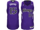 nba Sacramento Kings #15 DeMarcus Cousins purple Revolution 30 Jersey