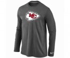 Nike Kansas City Chiefs Logo Long Sleeve T-Shirt D.Grey