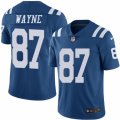 Mens Nike Indianapolis Colts #87 Reggie Wayne Limited Royal Blue Rush NFL Jersey