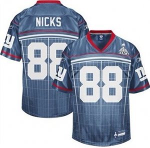 nfl New York Giants #88 Hakeem Nicks Grey Super Bowl XLVI