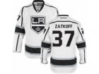 Mens Reebok Los Angeles Kings #37 Jeff Zatkoff Authentic White Away NHL Jersey