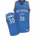 Mens Adidas Oklahoma City Thunder #30 Domantas Sabonis Swingman Royal Blue Road NBA Jersey