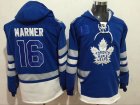 Mens Reebok Toronto Maple Leafs #16 Mitchell Marner Authentic Royal Blue Hooded Sweatshirt NHL Jersey