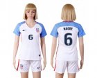 Womens USA #6 Nagbe Home Soccer Country Jersey