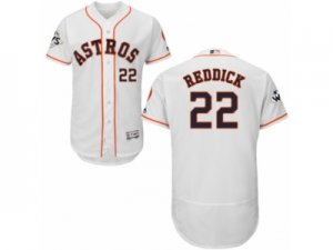 Houston Astros #22 Josh Reddick Authentic White Home 2017 World Series Bound Flex Base MLB Jersey