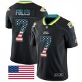 Nike Jaguars #7 Nick Foles Black USA Flag Fashion Limited Jersey