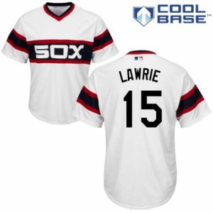 Men\'s Majestic Chicago White Sox #15 Brett Lawrie Replica White 2013 Alternate Home Cool Base MLB Jersey