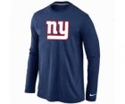 Nike New York Giants Logo Long Sleeve T-Shirt D.Blue
