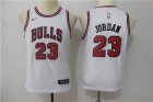Bulls #23 Michael Jordan White Youth Nike Swingman Jersey