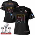 Womens Nike New England Patriots #51 Barkevious Mingo Game Black Fashion Super Bowl LI 51 NFL Jersey