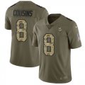 Nike Vikings #8 Kirk Cousins Olive Camo Salute To Service Limited Jersey