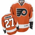 Mens Reebok Philadelphia Flyers #27 Boyd Gordon Authentic Orange Home NHL Jersey