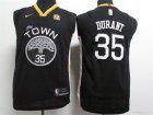Warriors #35 Kevin Durant Black Youth Nike Authentic Jersey