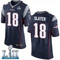 Mens Nike New England Patriots #18 Matthew Slater Navy 2018 Super Bowl LII Elite Jersey