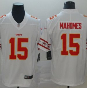 Nike Chiefs #15 Patrick Mahomes White Team Logos Fashion Vapor Limited Jersey