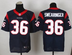 Nike Houston Texans #36 D.J. Swearinger Blue Jerseys(Elite)