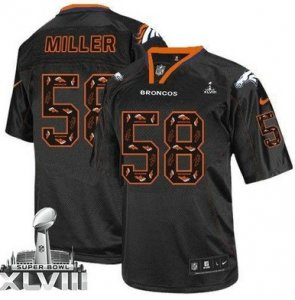 Nike Denver Broncos#58 Von Miller New Lights Out Black Super Bowl XLVIII NFL Elite Jersey