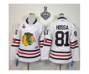 women nhl jerseys chicago blackhawks #81 hossa white[2015 winter classic][2015 stanley cup]
