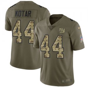 Nike Giants #44 Doug Kotar Olive Camo Salute To Service Limited Jersey