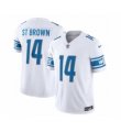 Mens Nike Detroit Lions #14 Amon-Ra St. Brown White 2023 F.U.S.E. Vapor Untouchable Limited Football Stitched Jersey