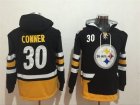 Pittsburgh Steelers #26 LeVeon Bell Black All Stitched Hooded Sweatshirt