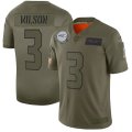 Nike Seahawks #3 Russell Wilson 2019 Olive Salute To Service Limited Jersey