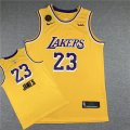 Lakers #23 Lebron James Yellow KB Nike Swingman Jersey