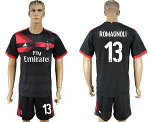 2017-18 AC Milan 3 ROMAGNOLI Third Away Soccer Jersey