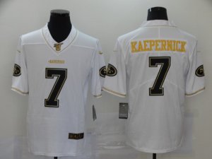 Nike 49ers #7 Colin Kaepernick White Gold Vapor Untouchable Limited Jersey