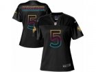 Women Nike Minnesota Vikings #5 Teddy Bridgewater Game Black Fashion NFL Jerse