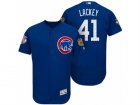 Mens Chicago Cubs #41 John Lackey 2017 Spring Training Flex Base Authentic Collection Stitched Baseball Jersey