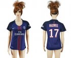 Womens Paris Saint-Germain #17 Maxwell Home Soccer Club Jersey