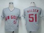 MLB Los Angeles Angels #51 Walden Grey[Cool Base]