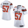 Womens Nike Cleveland Browns #57 Cam Johnson Limited White NFL Jersey