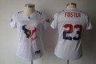 2011 women field flirt fashion nfl houston texans #23 foster white