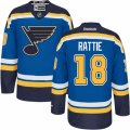 Mens Reebok St. Louis Blues #18 Ty Rattie Authentic Royal Blue Home NHL Jersey