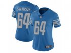 Women Nike Detroit Lions #64 Travis Swanson Vapor Untouchable Limited Light Blue Team Color NFL Jersey