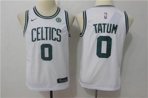 Celtics #0 Jayson Tatum White Nike Youth Swingman Jersey