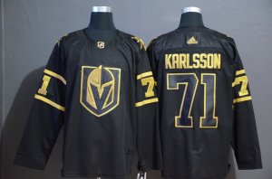 Vegas Golden Knights #71 William Karlsson Black With Special Glittery Logo Adidas Jersey