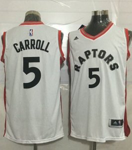 Toronto Raptors #5 DeMarre Carroll White Stitched NBA Jersey